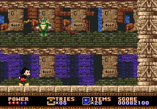 une photo d'Ã©cran de Castle of Illusion sur Sega Megadrive